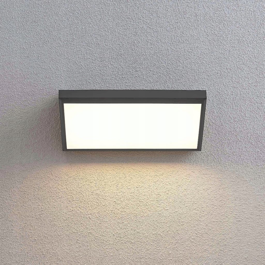 LED vanjsko zidno svjetlo sa senzorom pokreta LED/20W/230V IP65 sivo