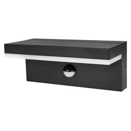 LED vanjsko zidno svjetlo sa senzorom LED/9W/230V 4000K IP44 crno