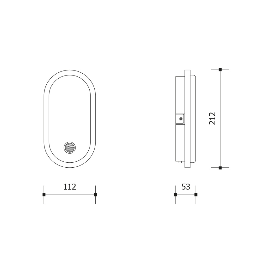 LED vanjska zidna svjetiljka OVAL s senzorom pokreta i sumraka LED/10W/230V IP65 bijela