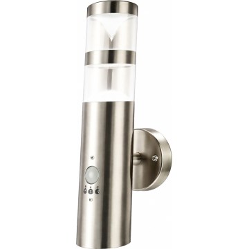 LED vanjsko zidno svjetlo sa senzorom pokreta 1xGU10/5W/230V IP44 matirani krom