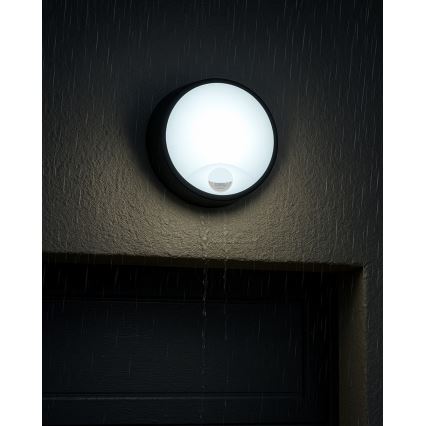 Vanjska prigušiva LED zidna svjetiljka s detektorom pokreta LED/15/18/20W/230V 3000K/4000K/6500K IP65 crna/bijela