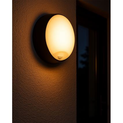 Vanjska prigušiva LED zidna svjetiljka s detektorom pokreta LED/15/18/20W/230V 3000K/4000K/6500K IP65 crna/bijela