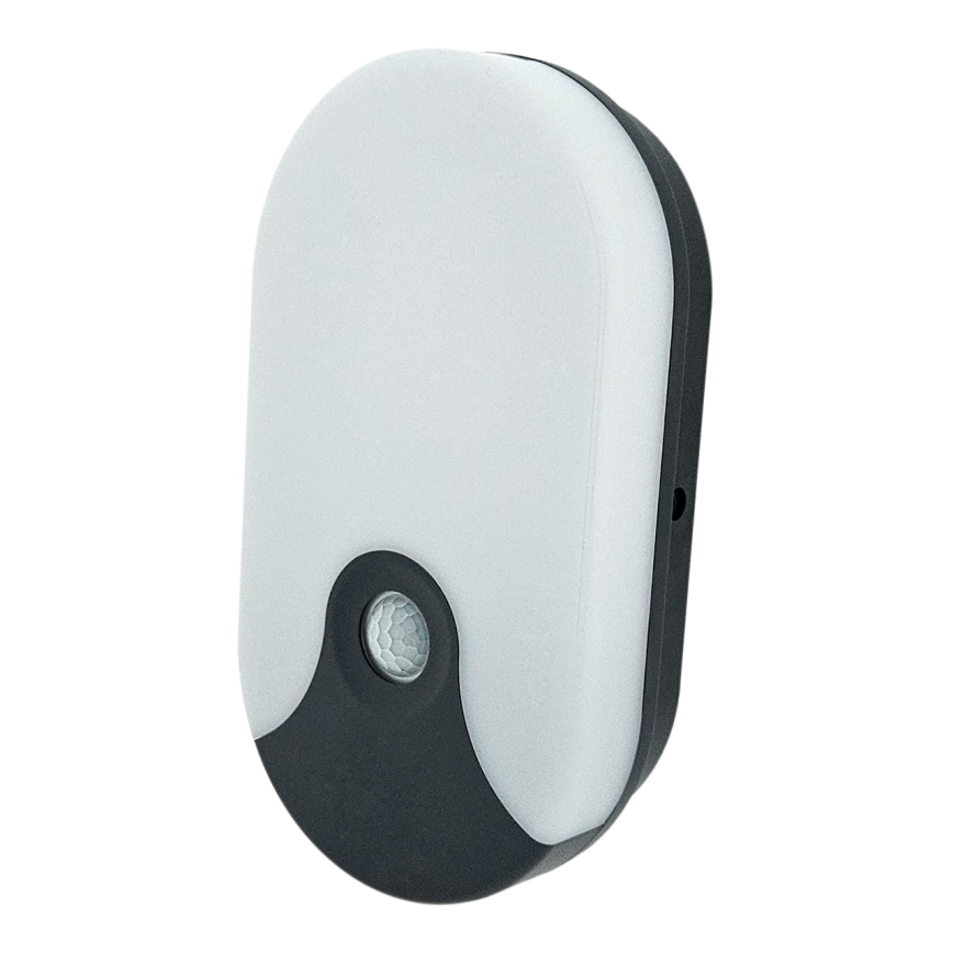LED vanjsko zidno svjetlo sa senzorom pokreta LED/18W/230V IP44 antracit