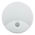 LED vanjsko zidno svjetlo sa senzorom pokreta LED/18W/230V IP44 bijelo