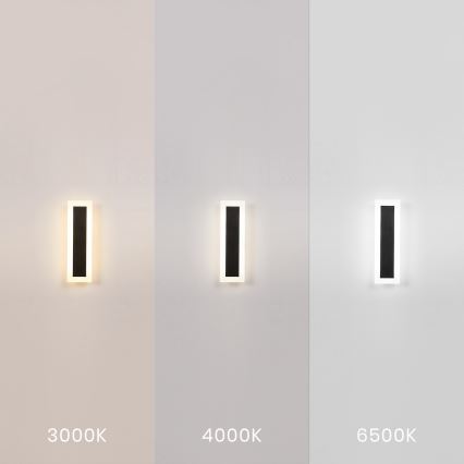 LED vanjsko zidno svjetlo WOW LED/10W/230V 3000/4000/6500K 30 cm IP54 crno