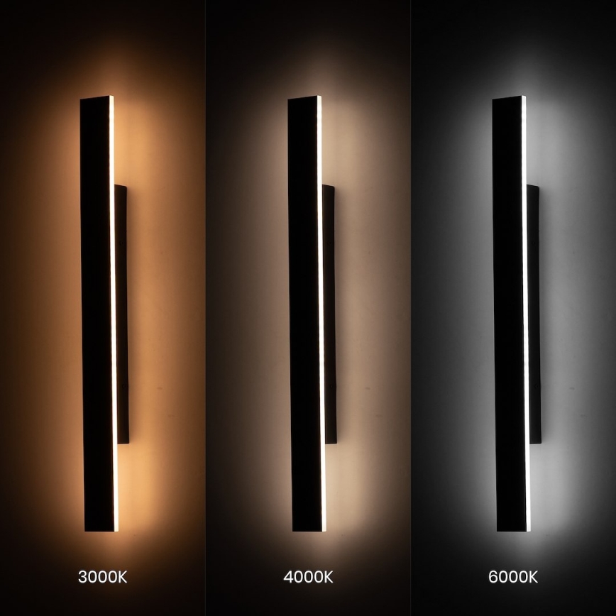 LED vanjsko zidno svjetlo WOW LED/11W/230V 3000/4000/6000K 60 cm IP54 crno