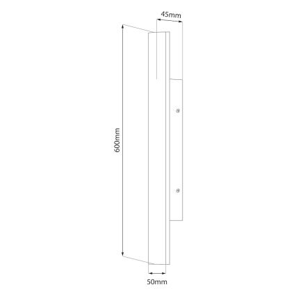 LED vanjsko zidno svjetlo WOW LED/11W/230V 3000/4000/6000K 60 cm IP54 crno