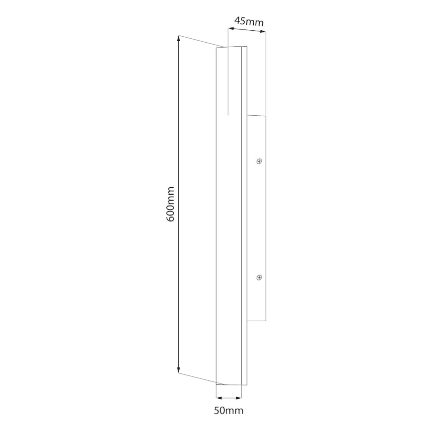 LED vanjsko zidno svjetlo WOW LED/11W/230V 3000/4000/6000K 60 cm IP54 crno