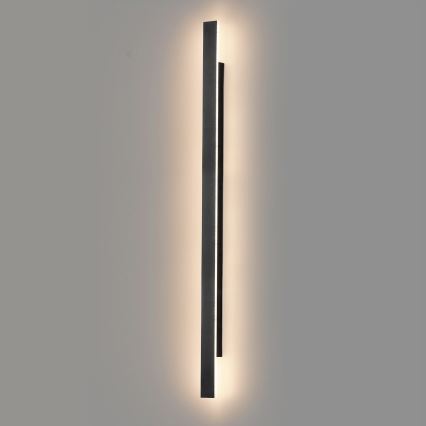 LED vanjska zidna svjetiljka WOW LED/20W/230V 3000/4000/6000K 120 cm IP54 crna