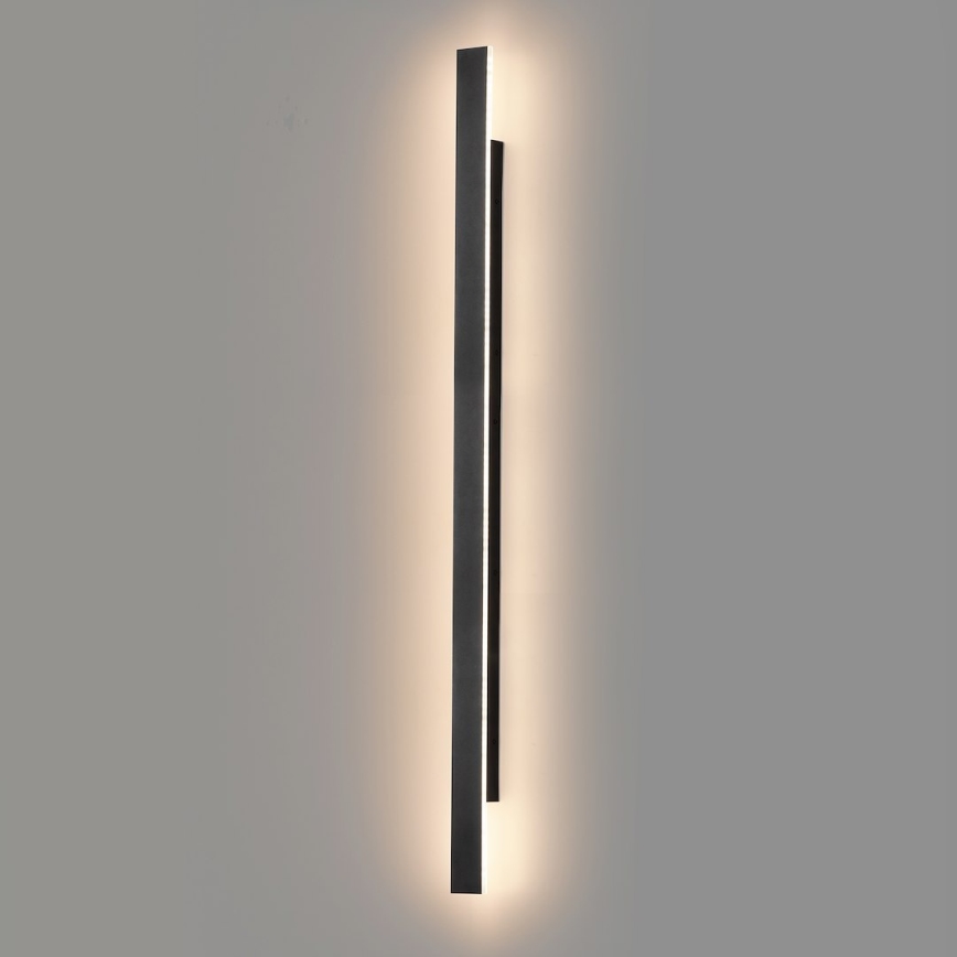 LED vanjska zidna svjetiljka WOW LED/20W/230V 3000/4000/6000K 120 cm IP54 crna