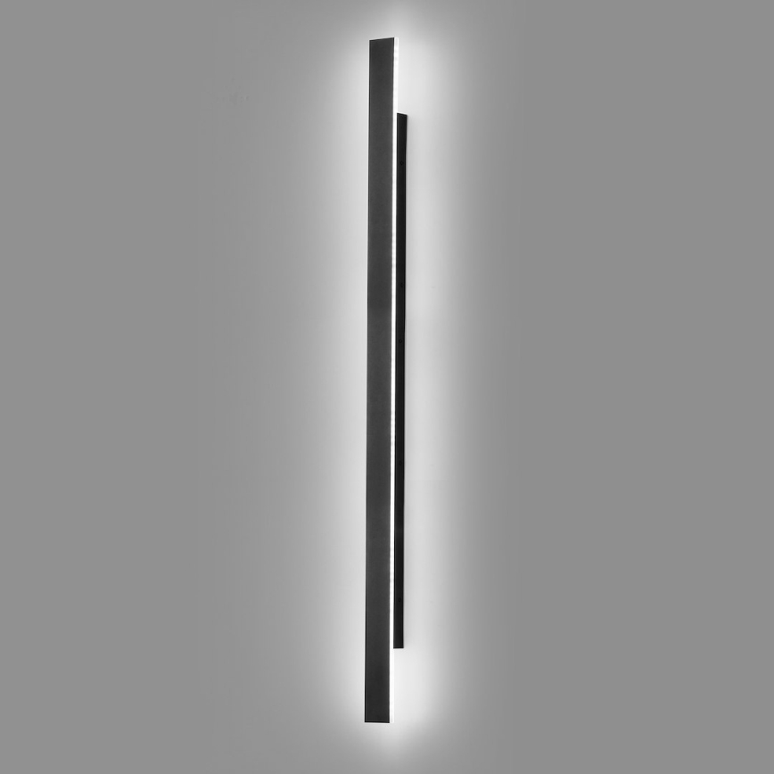 LED vanjska zidna svjetiljka WOW LED/20W/230V 3000/4000/6000K 120 cm IP54 crna