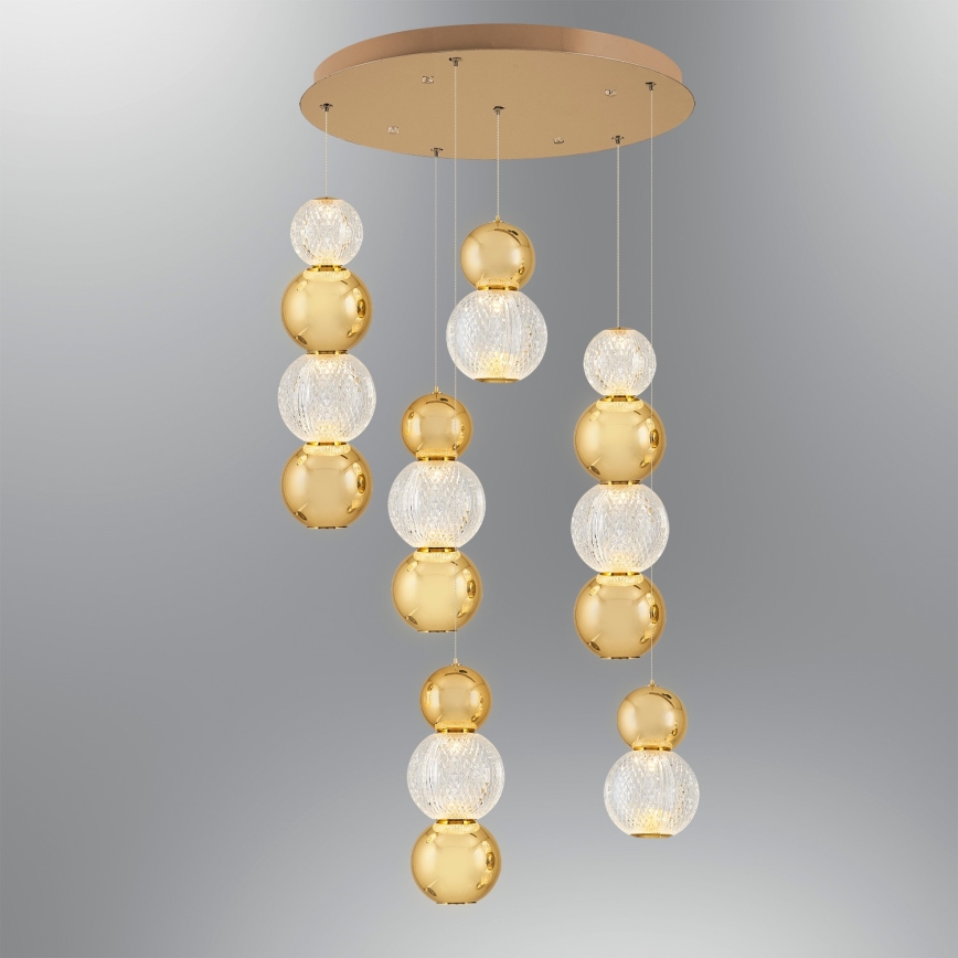 LED viseća lampa CREMONA LED/34W/230V 3000K zlatna