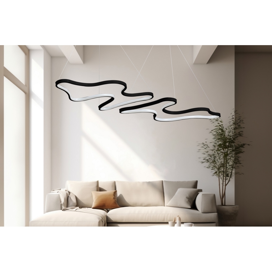 LED Viseća lampa DUPLE ARTISAN LED/80W/230V 6500K crna