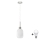 LED viseća lampa HARMA 1xE27/60W/230V, promjer 14 cm, mat krom/bijela