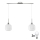LED viseća lampa HARMA 2xE27/60W/230V matni krom/bijela