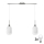 LED viseća lampa HARMA 2xE27/60W/230V matni krom/bijela