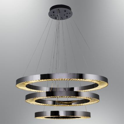 LED Viseća lampa JESI LED/99W/230V 3000K promjer 100 cm srebrna
