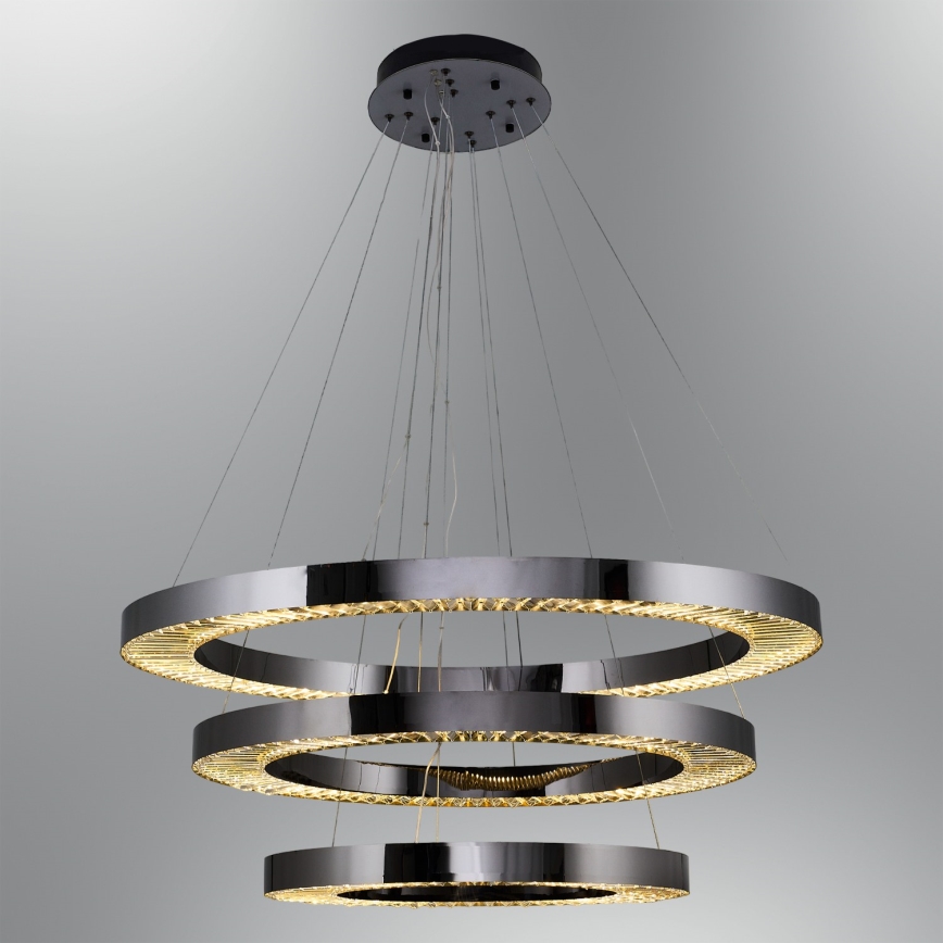 LED Viseća lampa JESI LED/99W/230V 3000K promjer 100 cm srebrna