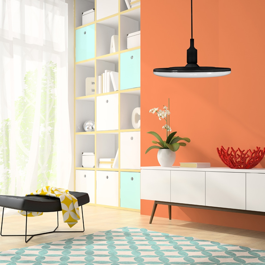 LED Viseća svjetiljka KIKI 1xE27/10W/230V crno
