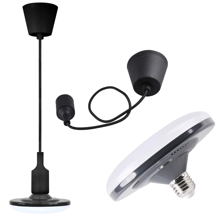 LED Viseća svjetiljka KIKI 1xE27/10W/230V crno
