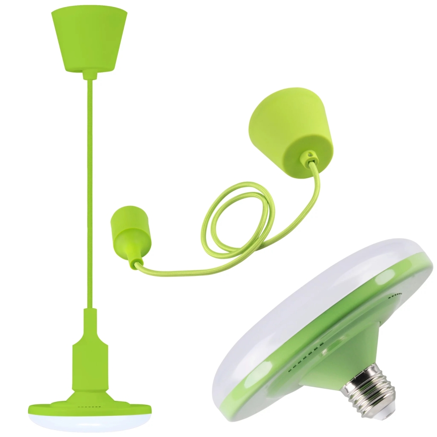 LED Viseća svjetiljka KIKI 1xE27/10W/230V zeleno