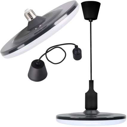 LED Viseća svjetiljka KIKI 1xE27/15W/230V crno