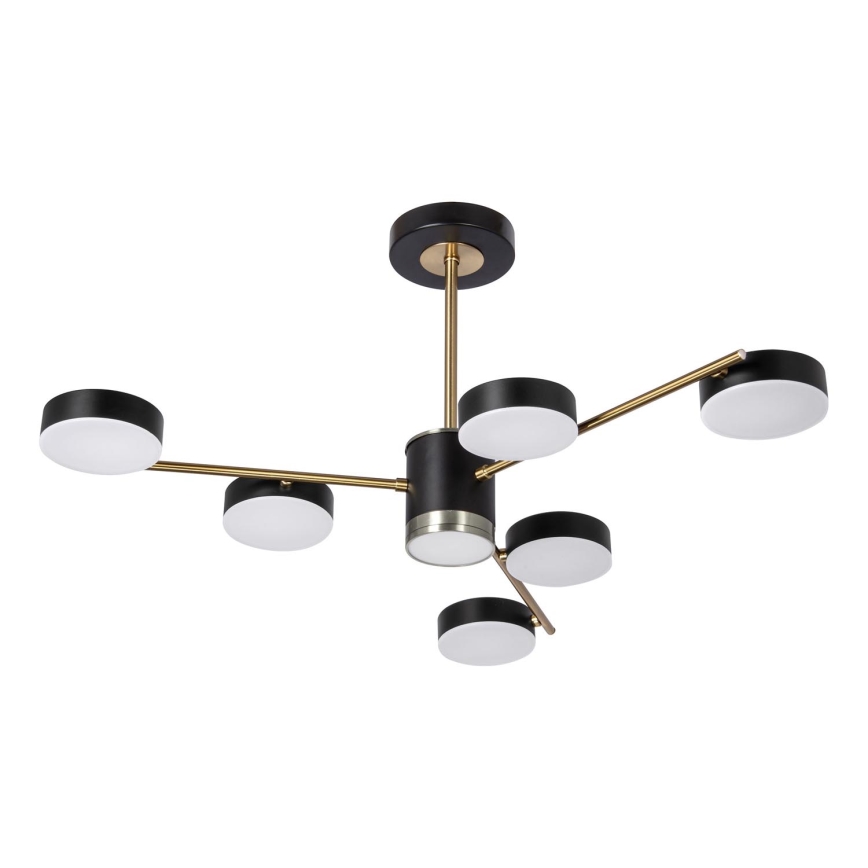 LED Viseći luster 6xLED/7W/230V + LED/6W 3000 - 6000K pr. 69 cm zlatna/crna