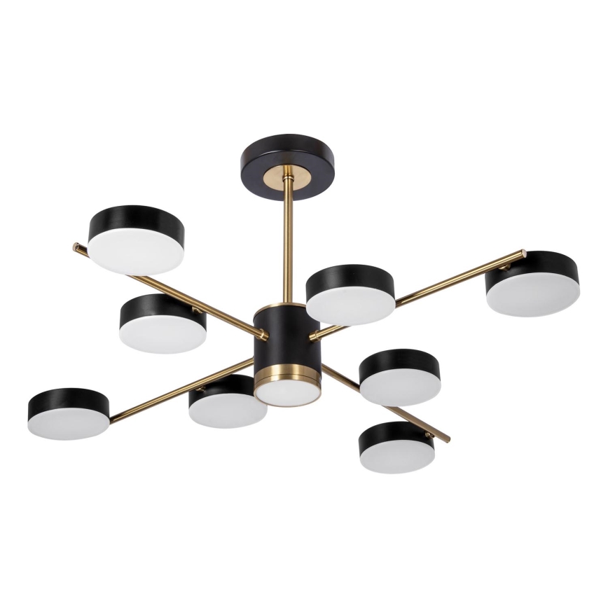 LED Viseći luster 8xLED/7W/230V + LED/6W 3000-6000K pr. 77 cm zlatna/crna