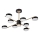 LED Viseći luster 8xLED/7W/230V + LED/6W 3000-6000K pr. 77 cm zlatna/crna