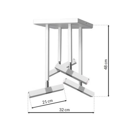 LED viseći luster CASTRO 4xG9/7W/230V