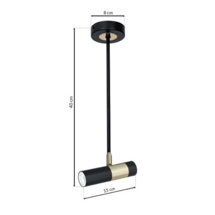 LED Viseći luster DALLAS 1xGU10/3W/230V