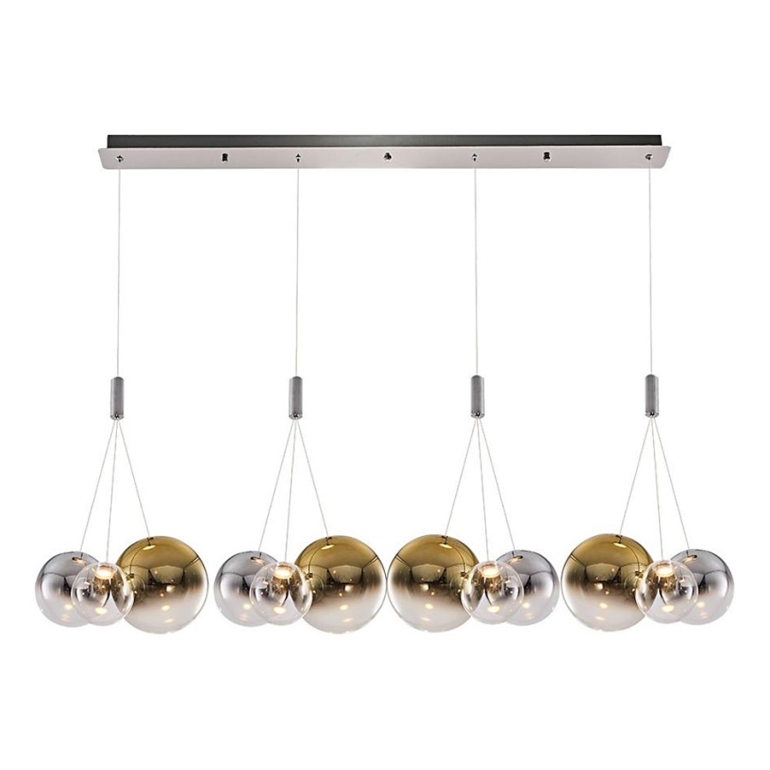 LED Viseći luster ENNA 12xG9/5W/230V 3000K dimljen/zlatan