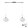 LED viseći luster HARMA 2xE27/60W/230V matni krom/bijela