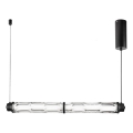 LED viseći luster na sajli CORTE LED/18W/230V crni