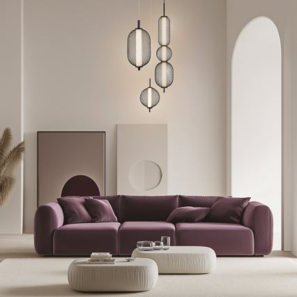 LED viseći luster na sajli PUMA LED/10W/230V pr. 15 cm crna