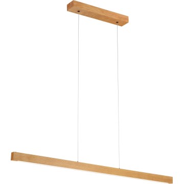 LED viseći luster VERDE na sajli, LED/18W/230V, 3000K, 106 cm, hrast