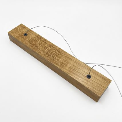 LED viseći luster VERDE na sajli, LED/18W/230V, 3000K, 106 cm, hrast