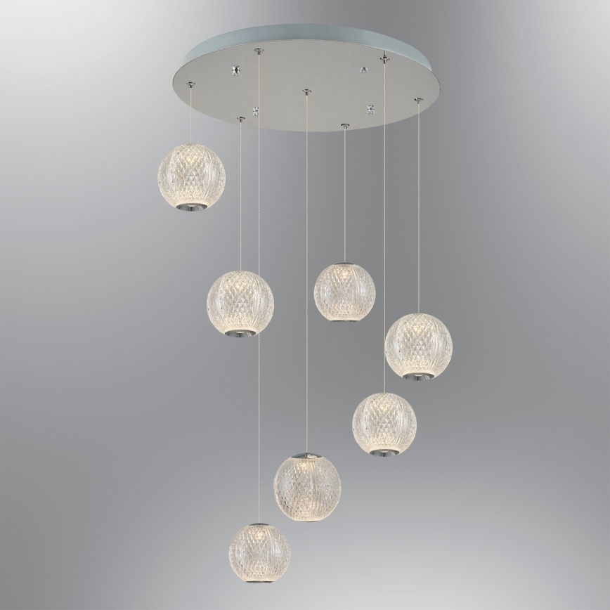 LED visića lampa CREMONA 7xLED/5W/230V 3000K mat krom