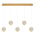 LED Visilica CREMONA 5xLED/5W/230V 3000K zlatna
