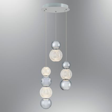 LED Visilna lampa CREMONA LED/17W/230V 3000K mat krom
