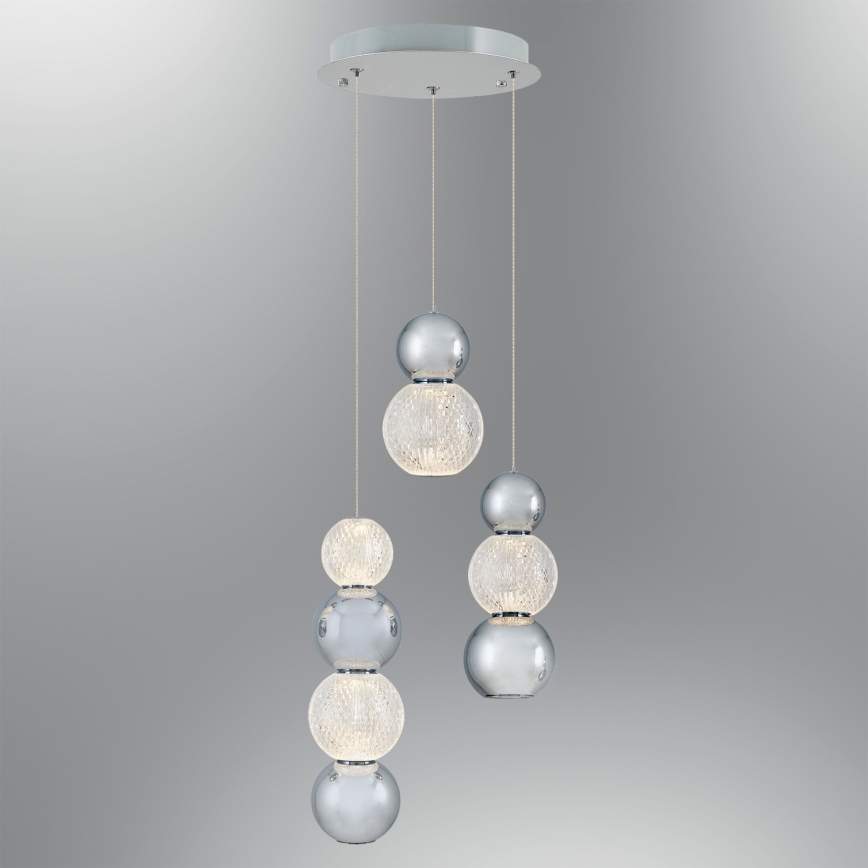 LED Visilna lampa CREMONA LED/17W/230V 3000K mat krom