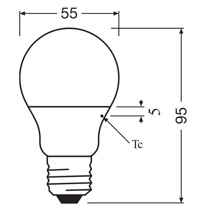 LED Žarulja A40 E27/4,9W/230V 2700K - Osram