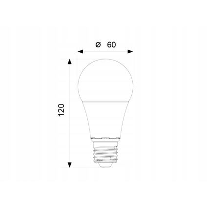 LED Žarulja A60 E27/12W/230V 3000K