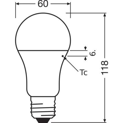 LED žarulja A60 E27/13W/230V 3000K - Osram