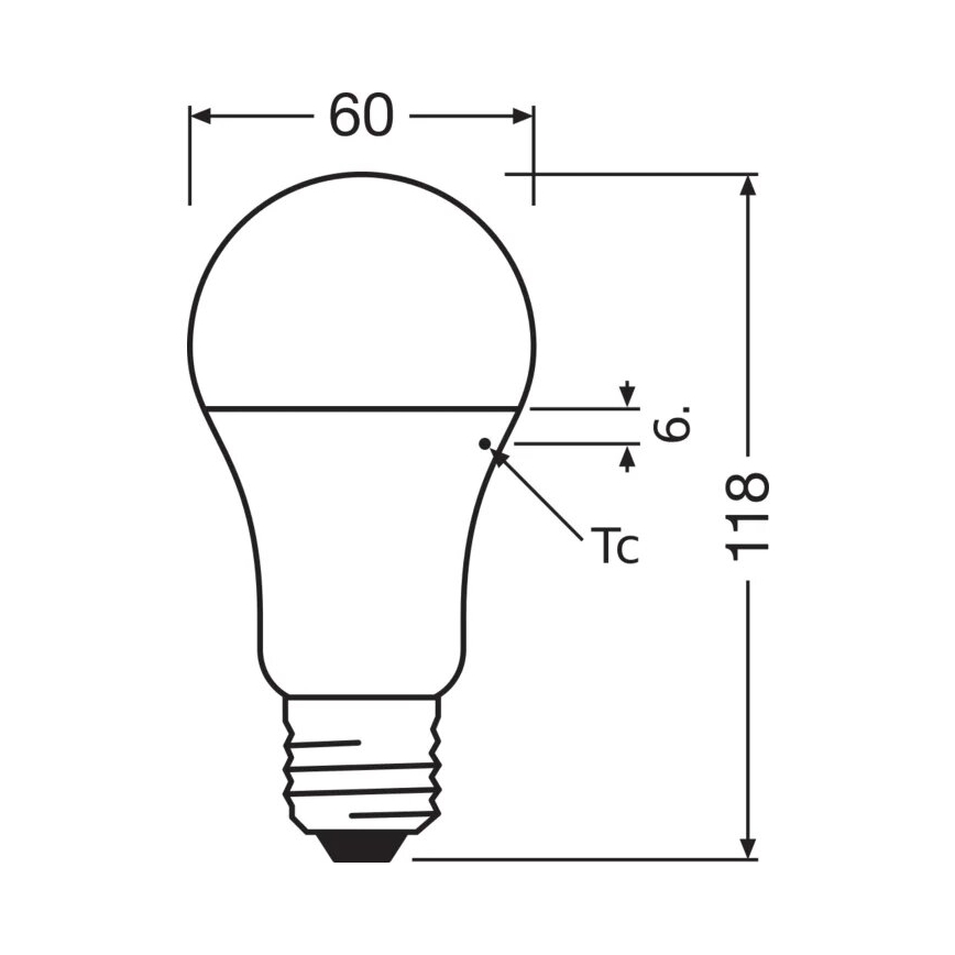 LED žarulja A60 E27/13W/230V 3000K - Osram