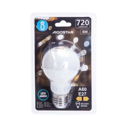 LED žarulja A60 E27/6W/230V 6500K 330° - Aigostar