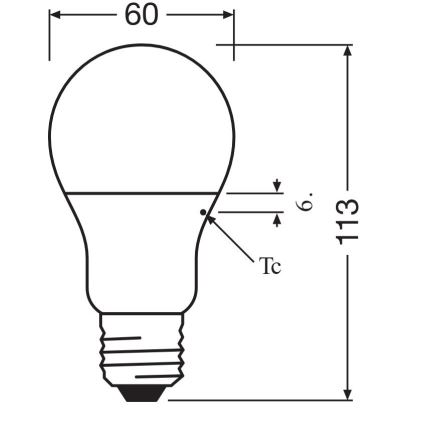 LED Žarulja A60 E27/8,5W/230V 2700K - Osram
