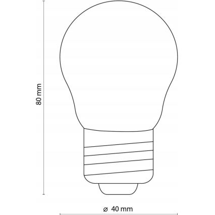 LED žarulja AMBER G45 E27/4,5W/230V 2200K