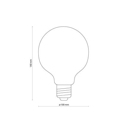 LED žarulja AMBER G95 E27/6,5W/230V 3200K