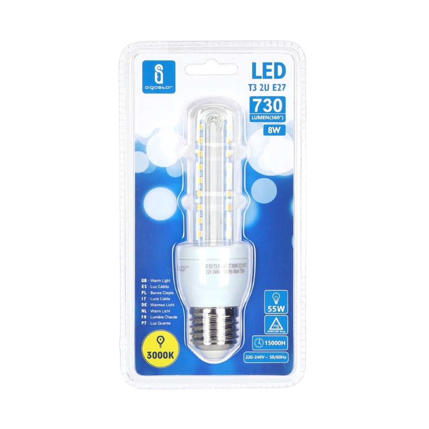 LED Žarulja B5 E27/8W/230V 3000K - Aigostar